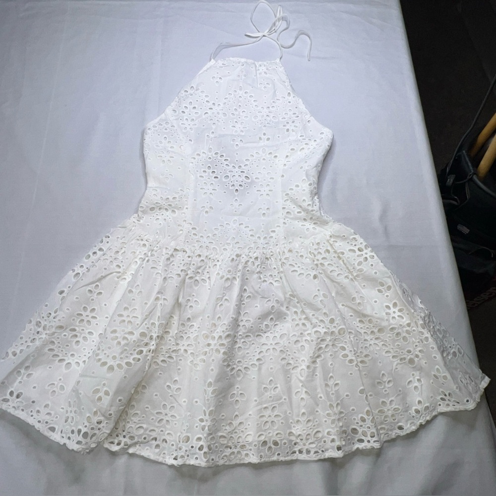 Meshki White Eyelet Dress